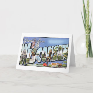 Greetings From Wisconsin Vintage Postcard