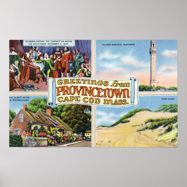 Greetings From with Scenic Scenes Poster (Front)