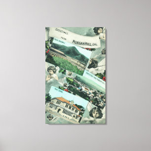 Greetings From with Scenic Views Canvas Print