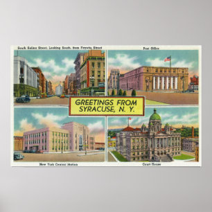Greetings From with Scenic Views Poster
