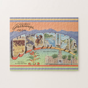 Greetings from Wyoming Jigsaw Puzzle