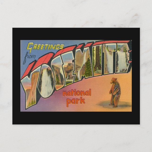 Greetings From Yosemite National Park Postcard (Front)