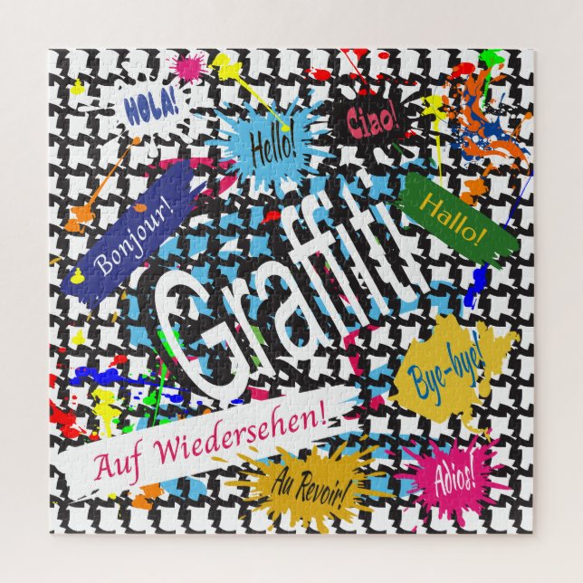 Greetings Graffiti  Jigsaw Puzzle (Vertical)