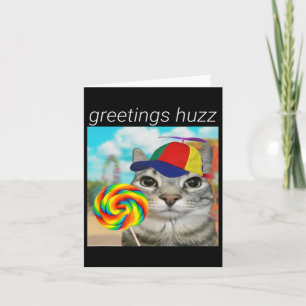 Greetings Huzz Funny Gen Z Gen Alpha Slang Meme  Card