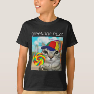 Greetings Huzz Funny Gen Z Gen Alpha Slang Meme  T-Shirt