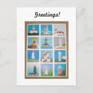 Greetings Lighthouses Around the World Postcard