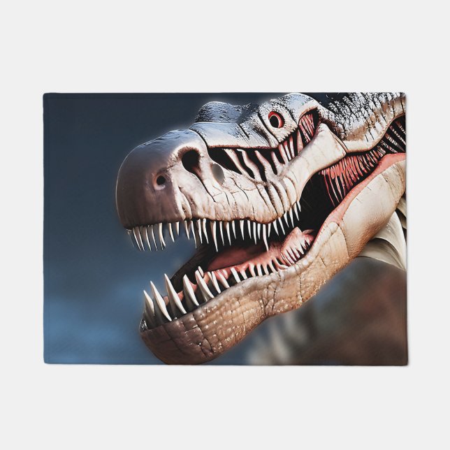 Greetings My Fellow T Rexs, Door Mat (Front)