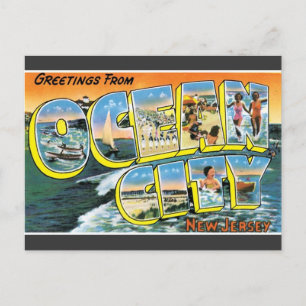 Greetings Ocean City, New Jersey Vintage Postcard