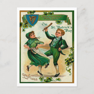 Greetings on St Patricks Postcard
