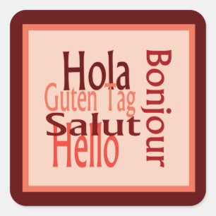 Greetings reddish sticker