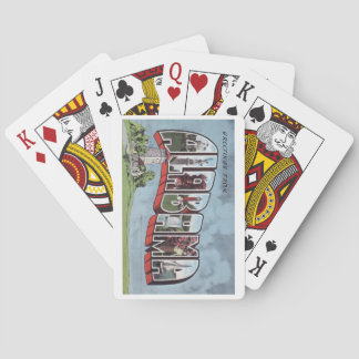Greetins from Alabama vintage postcard theme Playing Cards