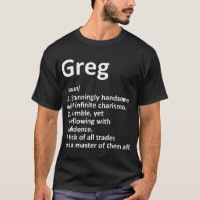GREG Definition Personalised Name Funny Birthday G