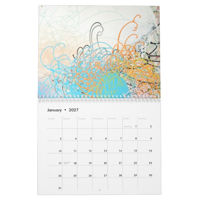 Greg Minah Art Calendar (Jan 2027)