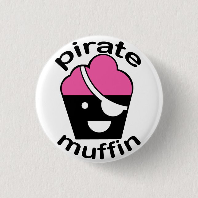 Greg the Pirate Muffin 3 Cm Round Badge (Front)