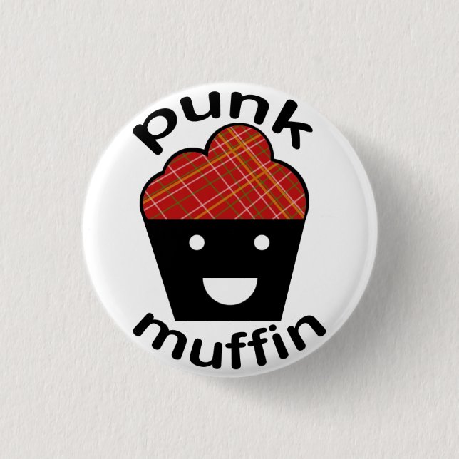 Greg the Punk Muffin 3 Cm Round Badge (Front)