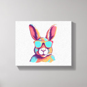 Greg the rabbit with glasses canvas print