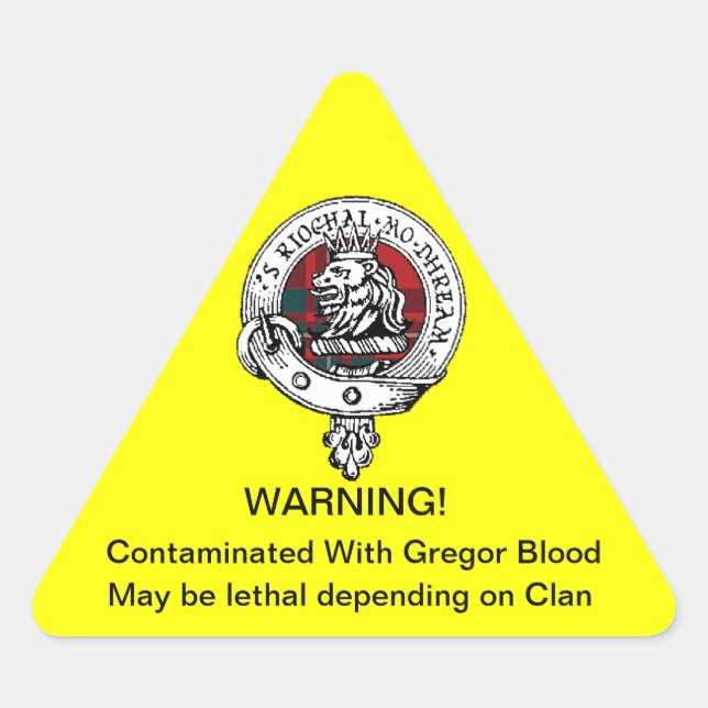 Gregor Contamination Sticker (Front)