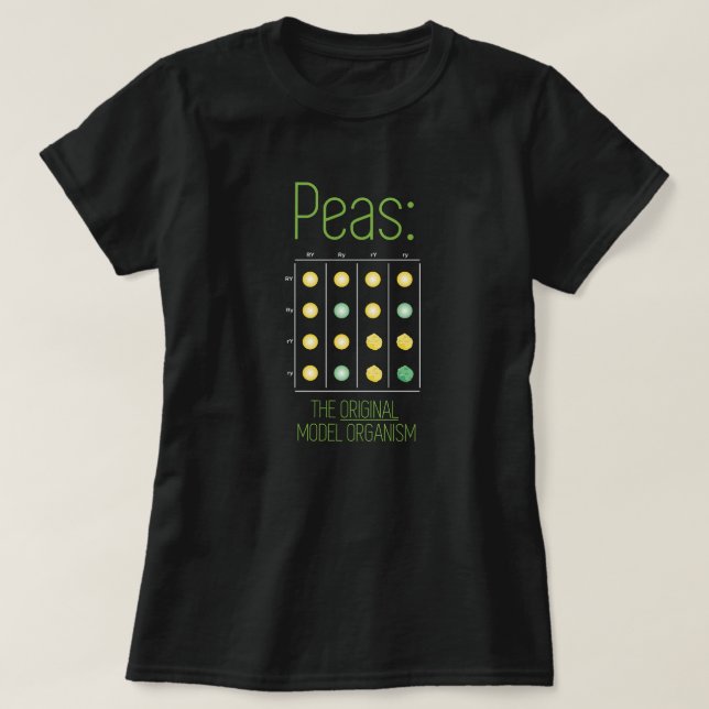 Gregor Mendel: OG (Original Geneticist) - Peas - T-Shirt (Design Front)