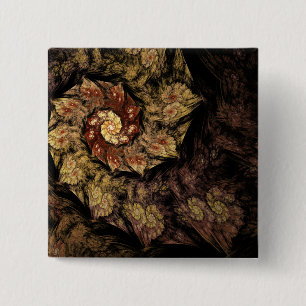 Gregorian Chant Fractal 15 Cm Square Badge