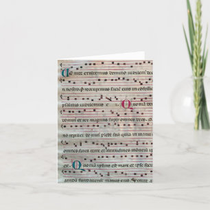 Gregorian chant greeting card