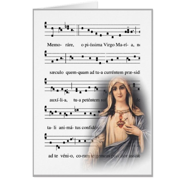 Gregorian Chant Memorare Music Virgin Mary (Front)