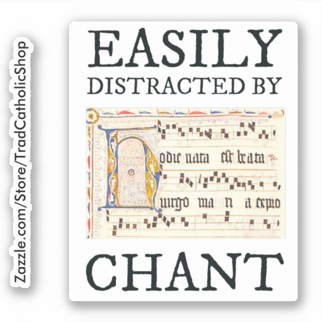 Gregorian Chant Sticker Catholic Classical Music (Front)
