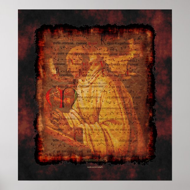 Gregorian Monk & Chant Music Religious Art Print (Front)