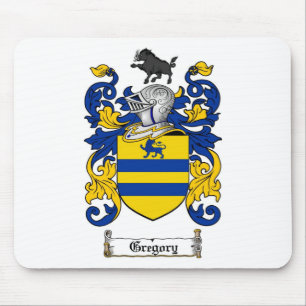 GREGORY FAMILY CREST -  GREGORY COAT OF ARMS MOUSE PAD