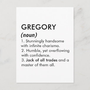 Gregory name, Editable name, Custom name Postcard