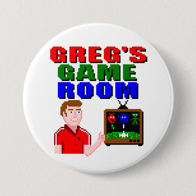 Greg's Game Room Button (Front)