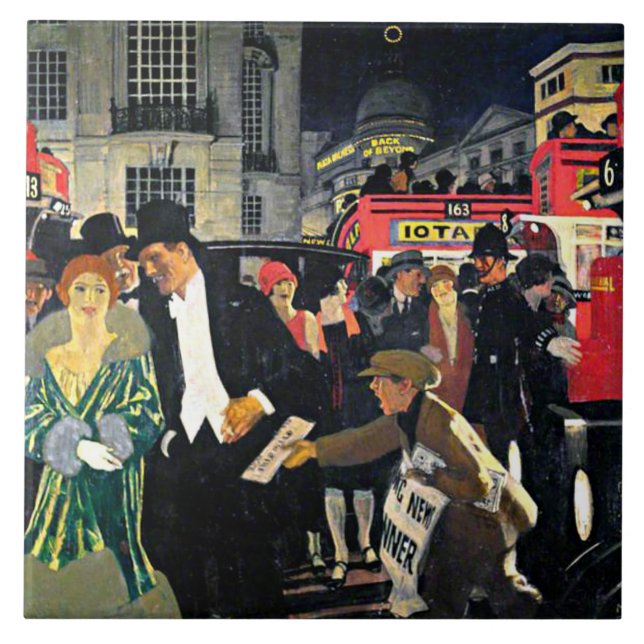 Greiffenhagen - London: Piccadilly,  Tile (Front)