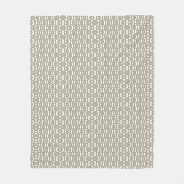 Greige - Grey and Beige Decor Fleece Blanket (Front)