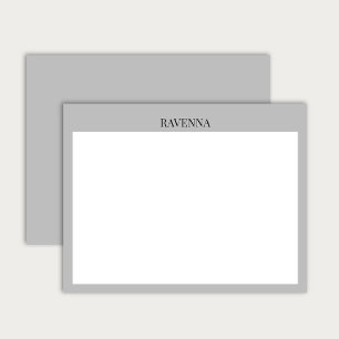 Greige Luxury Serif Personalised Custom Name Card