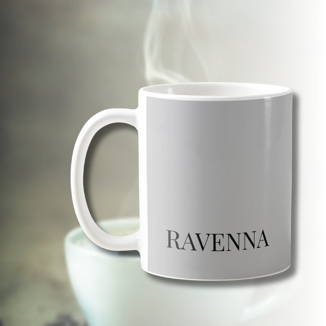 Greige Luxury Serif Personalised Custom Name Coffee Mug (Creator Uploaded)