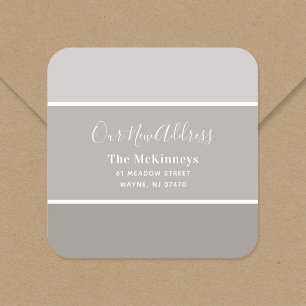 Greige Paint Swatch New Address Square Sticker