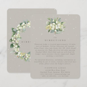 Greige Snowberry+Eucalyptus Bouquet Directions Enclosure Card
