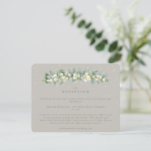 Greige Snowberry+Eucalyptus Garland Reception Enclosure Card