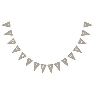 Greige Solid Colour Customise It Bunting