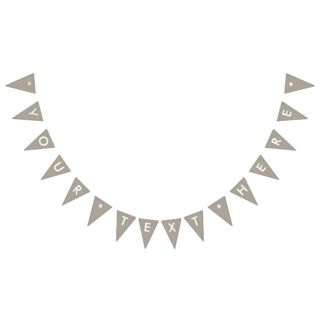 Greige Solid Colour Customise It Bunting (All)