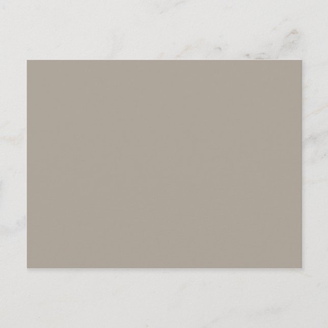 Greige Solid Colour Customise It Postcard (Front)