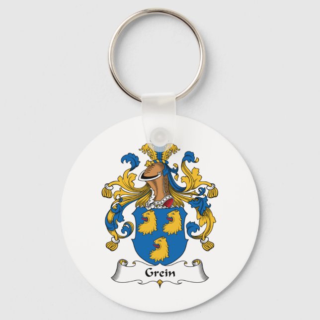 Grein Family Crest Key Ring (Front)