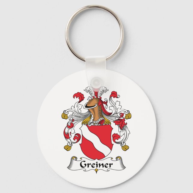 Greiner Family Crest Key Ring (Front)
