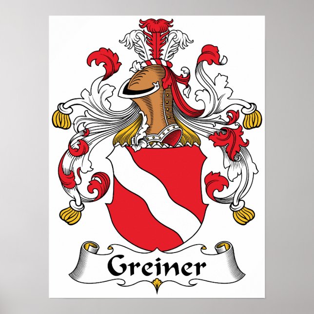 Greiner Family Crest Poster (Front)