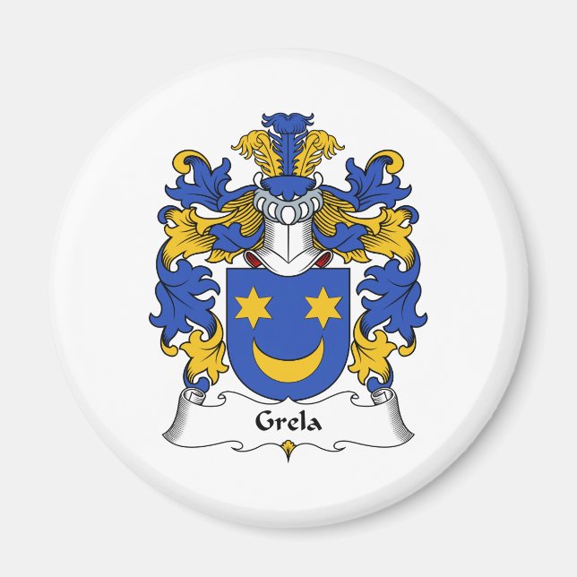 Grela Family Crest Magnet (Front)