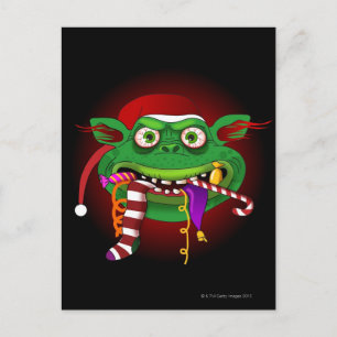 Gremlin Eating Candy Postcard