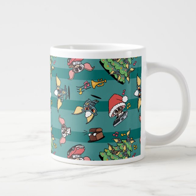 Gremlins | Cute Comic Christmas Pattern Large Coffee Mug (Right)