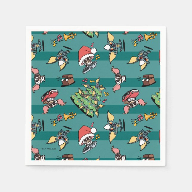Gremlins | Cute Comic Christmas Pattern Napkin (Front)
