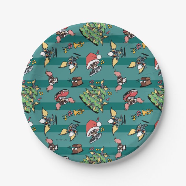 Gremlins | Cute Comic Christmas Pattern Paper Plate (Front)