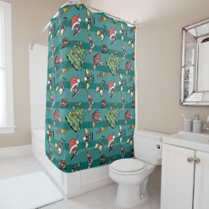 Gremlins Cute Comic Christmas Pattern Shower Curtain