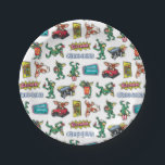 Gremlins™ Sticker Fun Pattern Paper Plate<br><div class="desc">Celebrate classic creature-feature fun with this vibrant Gremlins™ sticker-style pattern! Packed with fan-favorite characters like Gizmo and Stripe, retro logos, popcorn moments, movie tickets, and playful props, this design captures all the mischievous energy and nostalgic charm of the iconic film. The collage-style layout creates a bold “sticker bomb” effect, with...</div>
